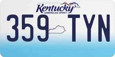 KY license plate 359TYN