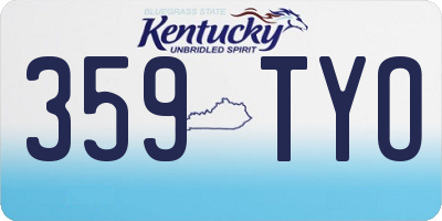 KY license plate 359TYO