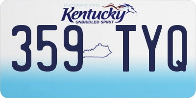 KY license plate 359TYQ