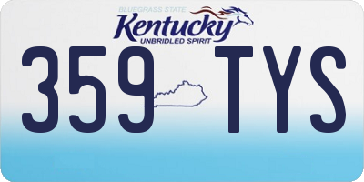 KY license plate 359TYS