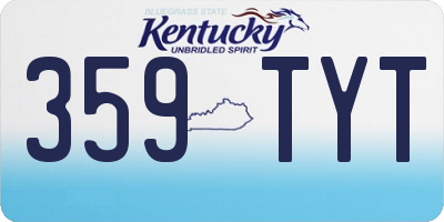 KY license plate 359TYT