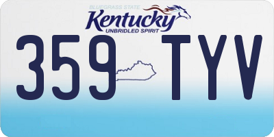 KY license plate 359TYV