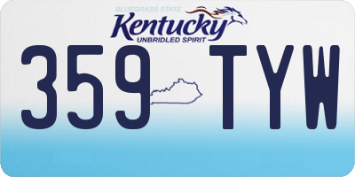KY license plate 359TYW