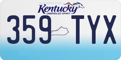 KY license plate 359TYX