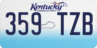 KY license plate 359TZB