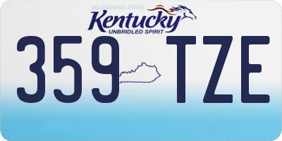 KY license plate 359TZE