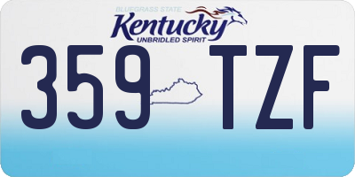 KY license plate 359TZF