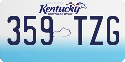 KY license plate 359TZG