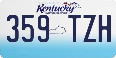 KY license plate 359TZH