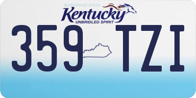 KY license plate 359TZI