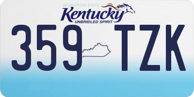 KY license plate 359TZK