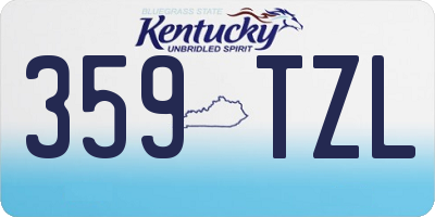 KY license plate 359TZL
