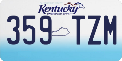 KY license plate 359TZM