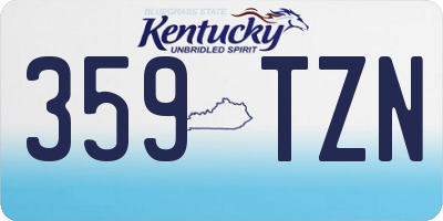 KY license plate 359TZN