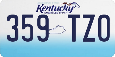 KY license plate 359TZO