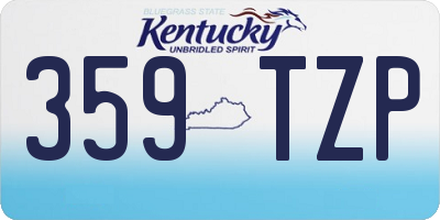 KY license plate 359TZP