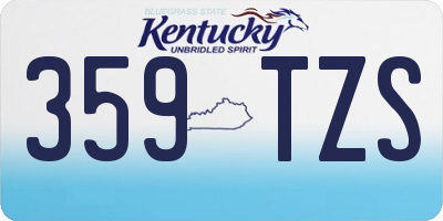 KY license plate 359TZS