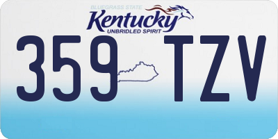 KY license plate 359TZV