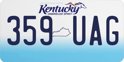 KY license plate 359UAG
