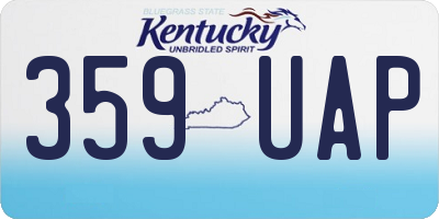 KY license plate 359UAP