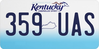 KY license plate 359UAS