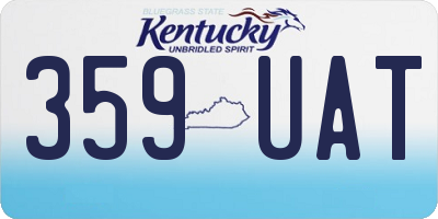 KY license plate 359UAT