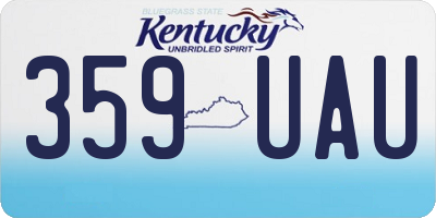 KY license plate 359UAU