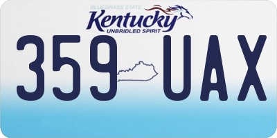 KY license plate 359UAX