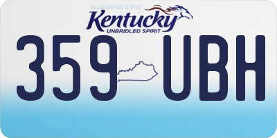 KY license plate 359UBH
