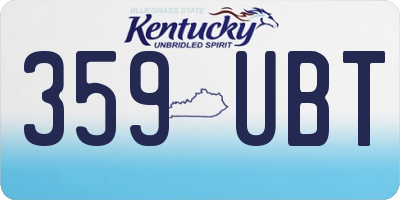 KY license plate 359UBT