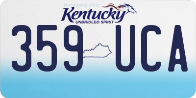 KY license plate 359UCA