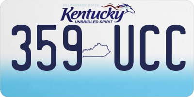 KY license plate 359UCC