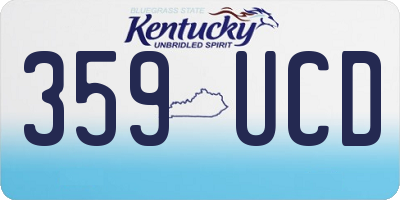 KY license plate 359UCD