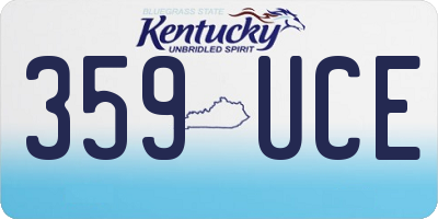 KY license plate 359UCE
