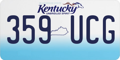 KY license plate 359UCG
