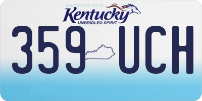 KY license plate 359UCH