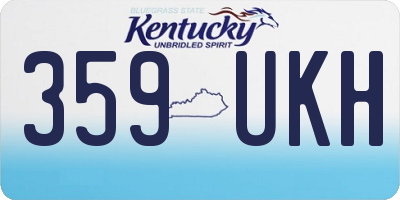 KY license plate 359UKH