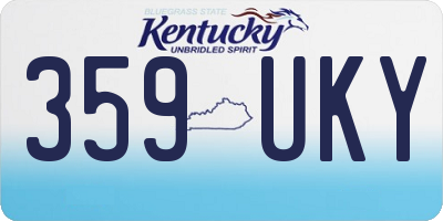 KY license plate 359UKY