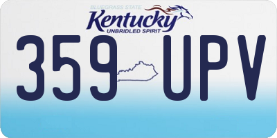 KY license plate 359UPV