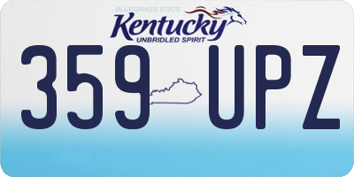 KY license plate 359UPZ