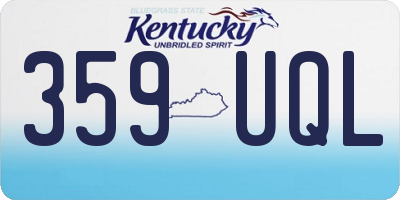 KY license plate 359UQL