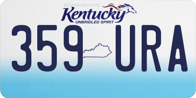 KY license plate 359URA