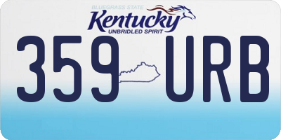 KY license plate 359URB