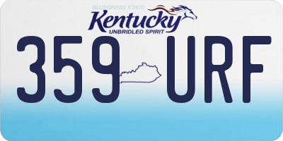 KY license plate 359URF