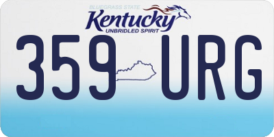 KY license plate 359URG