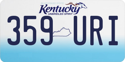 KY license plate 359URI