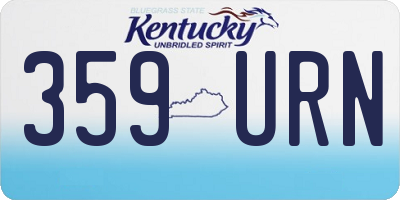 KY license plate 359URN