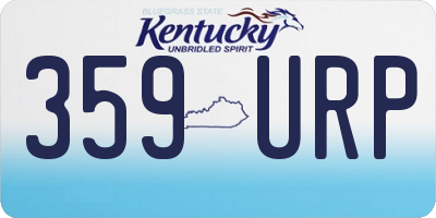 KY license plate 359URP