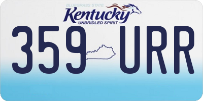 KY license plate 359URR