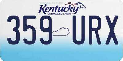 KY license plate 359URX